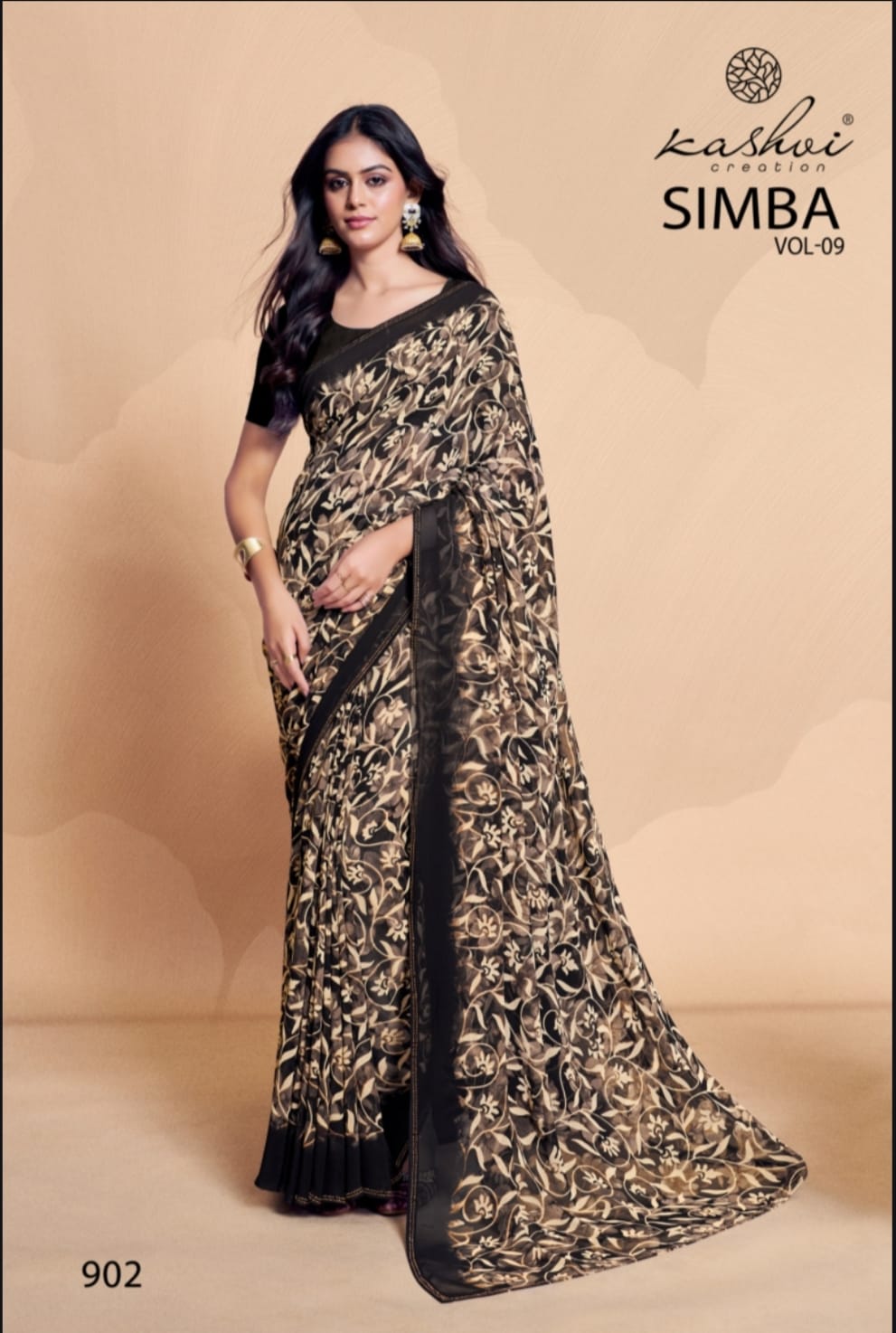Simba Vol 9 By Kashvi Georgette Daily Wear Sarees Exporters In India